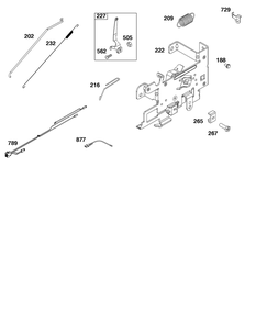 Controls Group Diagram and Parts List for 33R877-0104-G1 200000 - 399999 Briggs and Stratton Engine